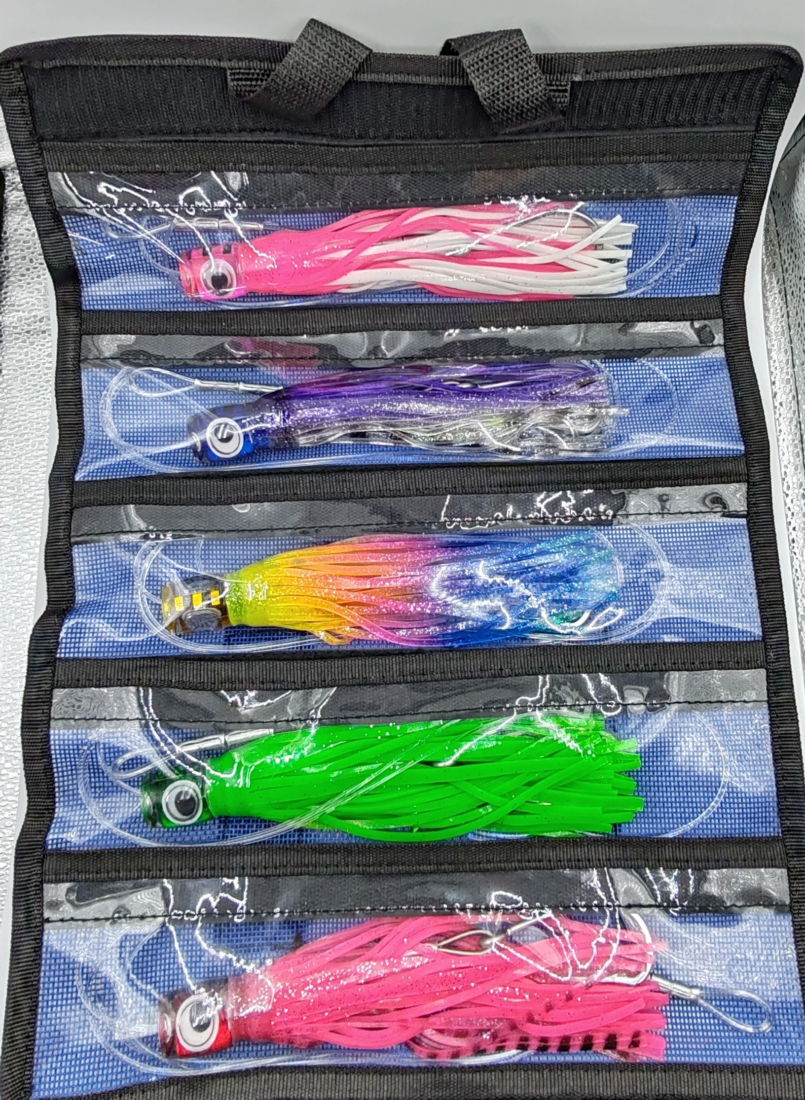 

Drag fishing resin fish,5-pack.110g,2 metre long,stainless steel No.8 Hook,pulling force 350 pounds,fishing tuna,swordfish