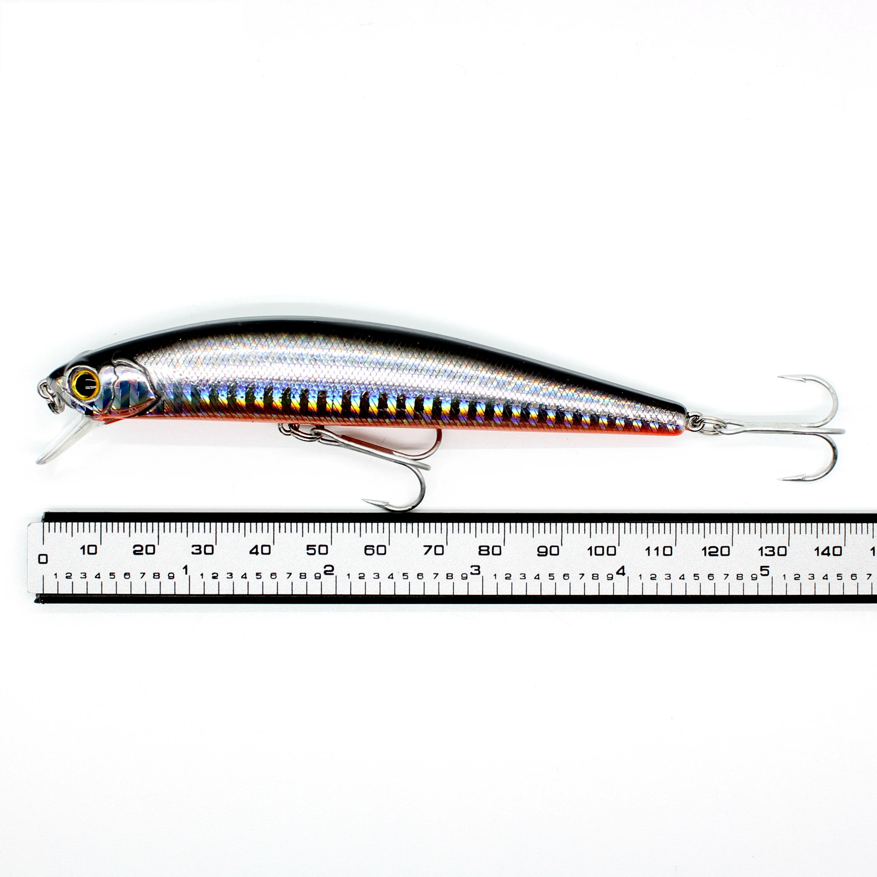 Hard Sinking Minnow Lure, Wobbler Lure, Fresh Salt Water, All Class Fishing with VMC Hooks, Long Casting, 110mm, 23g