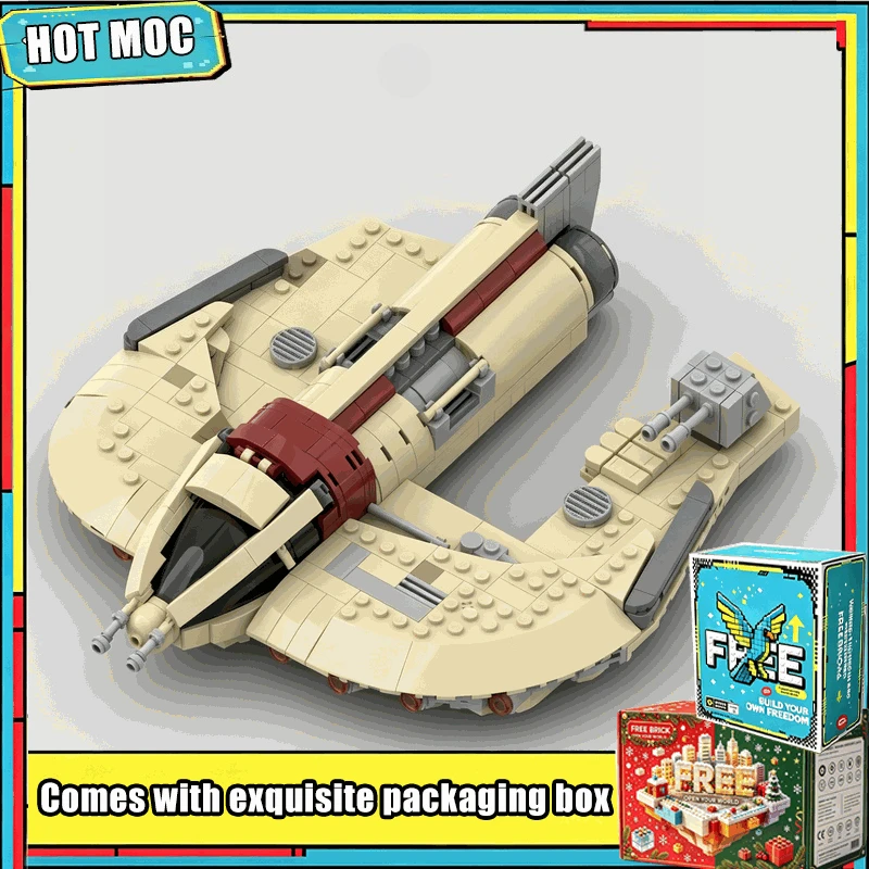 660 PCS MOC Sci Fi Space Fighter Model Custom Puzzle Building Blocks DIY Assembly Educational Toy For Collection Display Gifts