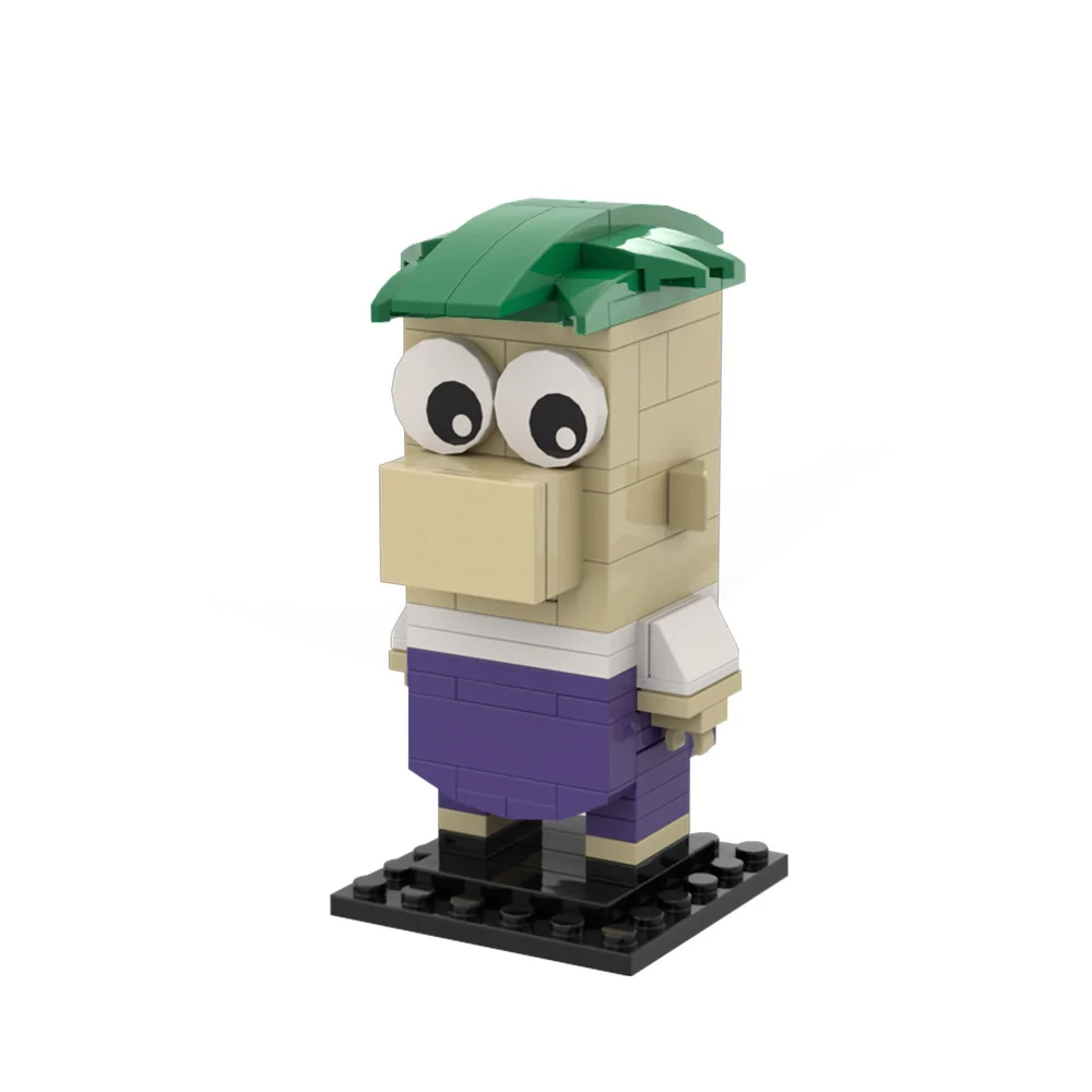 

MOC-212231 анимационная фигурка Финеас и Ферб, строительные блоки, модель Perry the Platypus, кирпичи, сборные игрушки, детские подарки на день рождения «сделай сам»