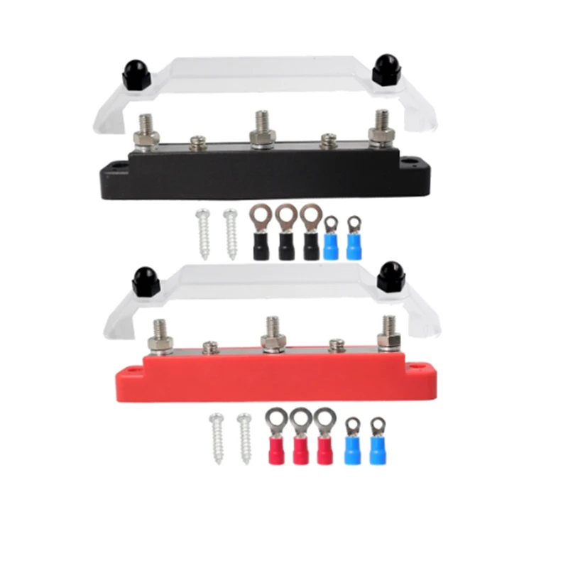 

M6 Busbar Box Board 150A 4 Terminals Current Busbar Cable Box Power Box Accessories Suitable For RV Yacht Car