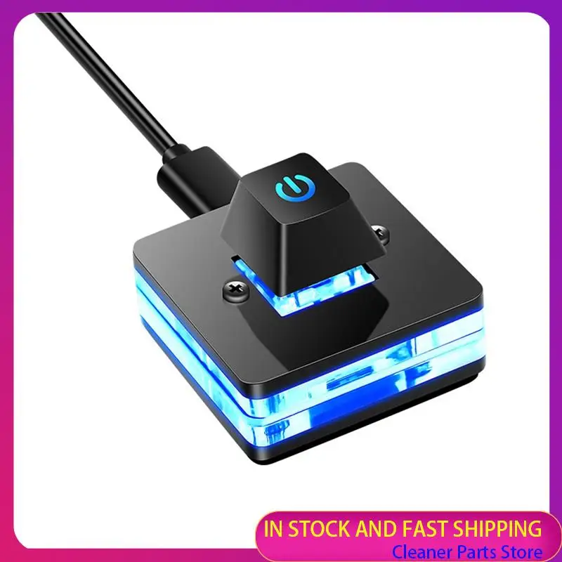 HOT SALE-Computer Desktop Switch Desktop Power Switch Extension Cable Computer Host External Start Power On/Off Button With LED
