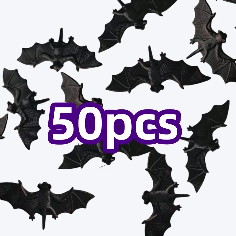 50pcs Realistic Bugs Toy Fake Cockroach Prank