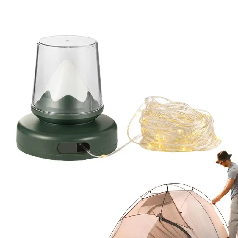 

Tent String Lights 2 In 1 Outdoor String Lights With Multiple Lighting Modes 32.8Ft Portable Camping Lantern Rechargeable For