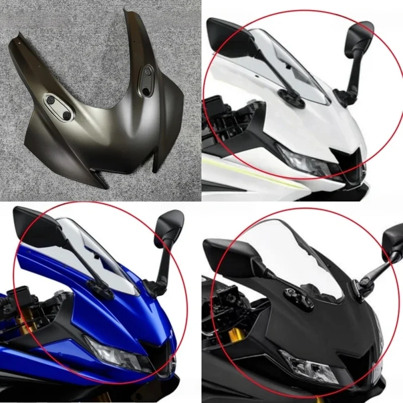 Front Headlight Hood Fairing Panel Cover Nose Head Cowl Fit for YAMAHA YZF-R125 YZFR125 2019-2022 YZF-R15 YZFR15 2018-2021