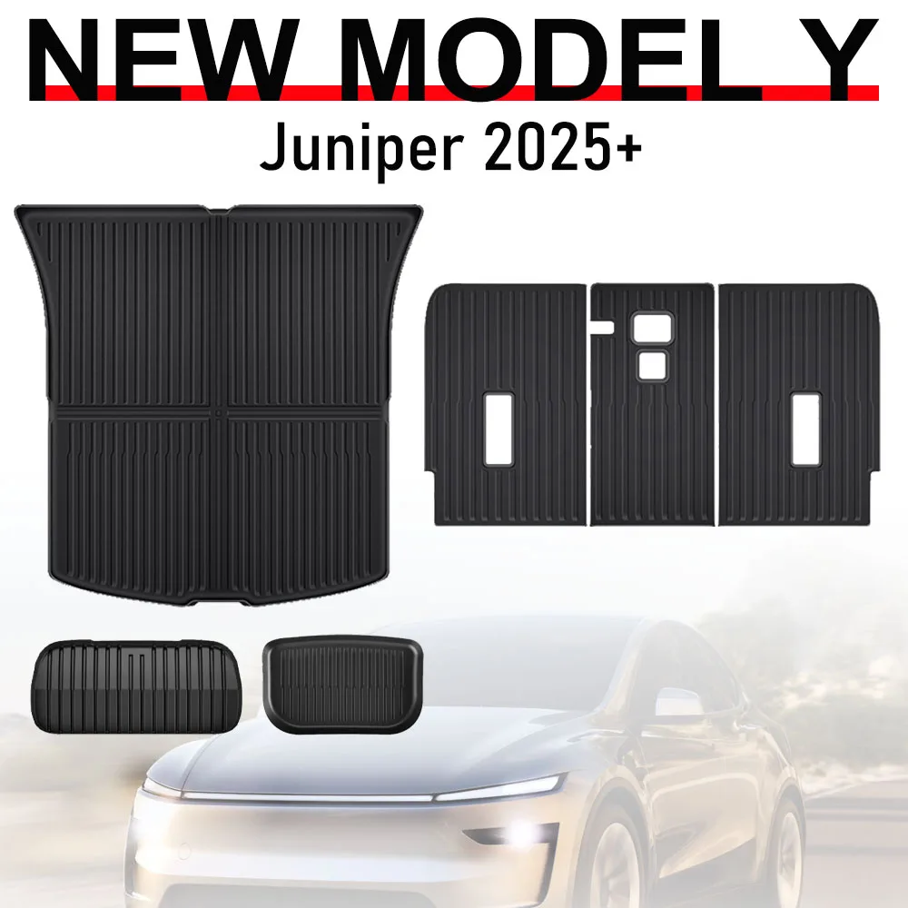 

Защитные коврики для багажника и спинок задних сидений Tesla Model Y Juniper 2025-2026, вкладыши для франка, аксессуары