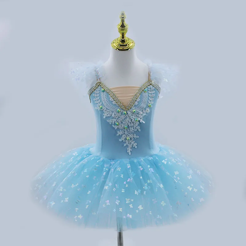 Tutú de Ballet profesional para niñas, vestido de fiesta de bailarina con plataforma blanca, disfraz de baile para adultos y niños, novedad