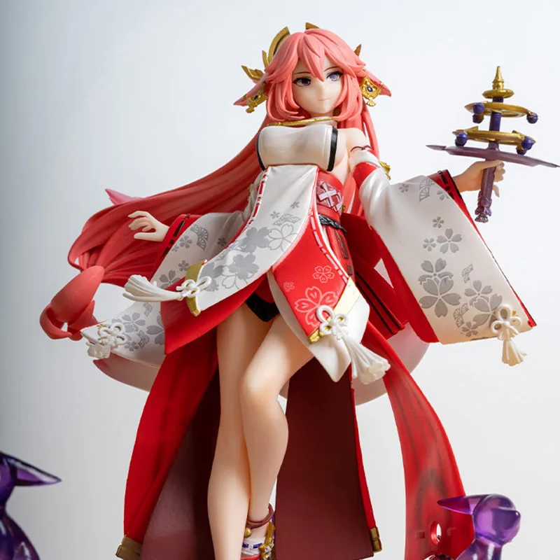 

Аниме фигурки Genshin Impact Yae Miko, фигурка девушки, модель, коллекционные игрушки, украшения комнаты, куклы 24 см