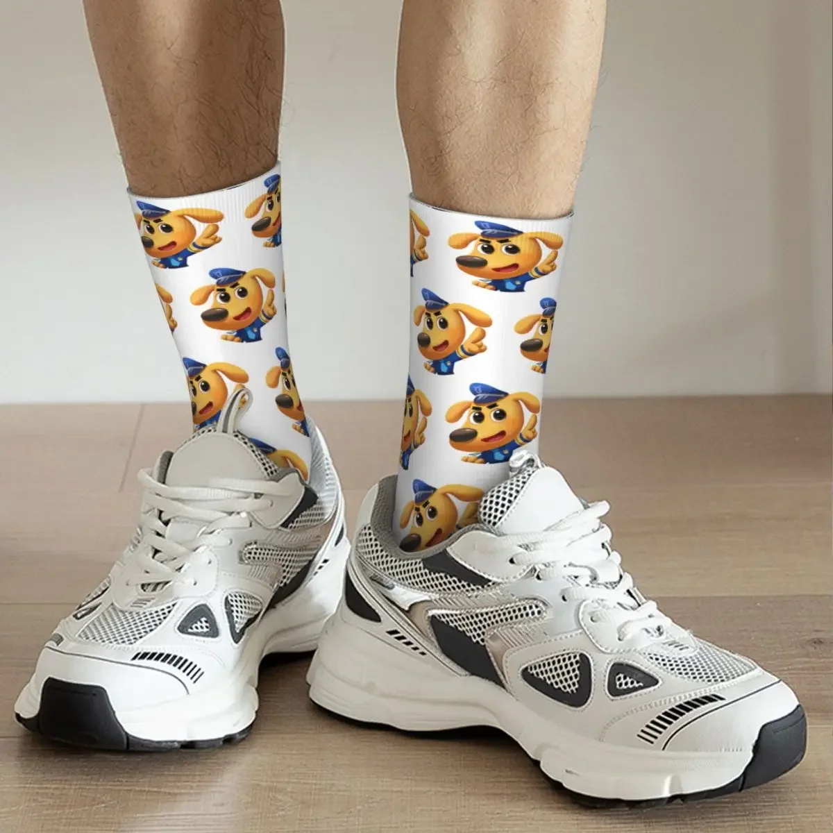 Sheriff Labrador Socks Harajuku High Quality Stockings All Season Long Socks Accessories for Man's Woman's Birthday Present