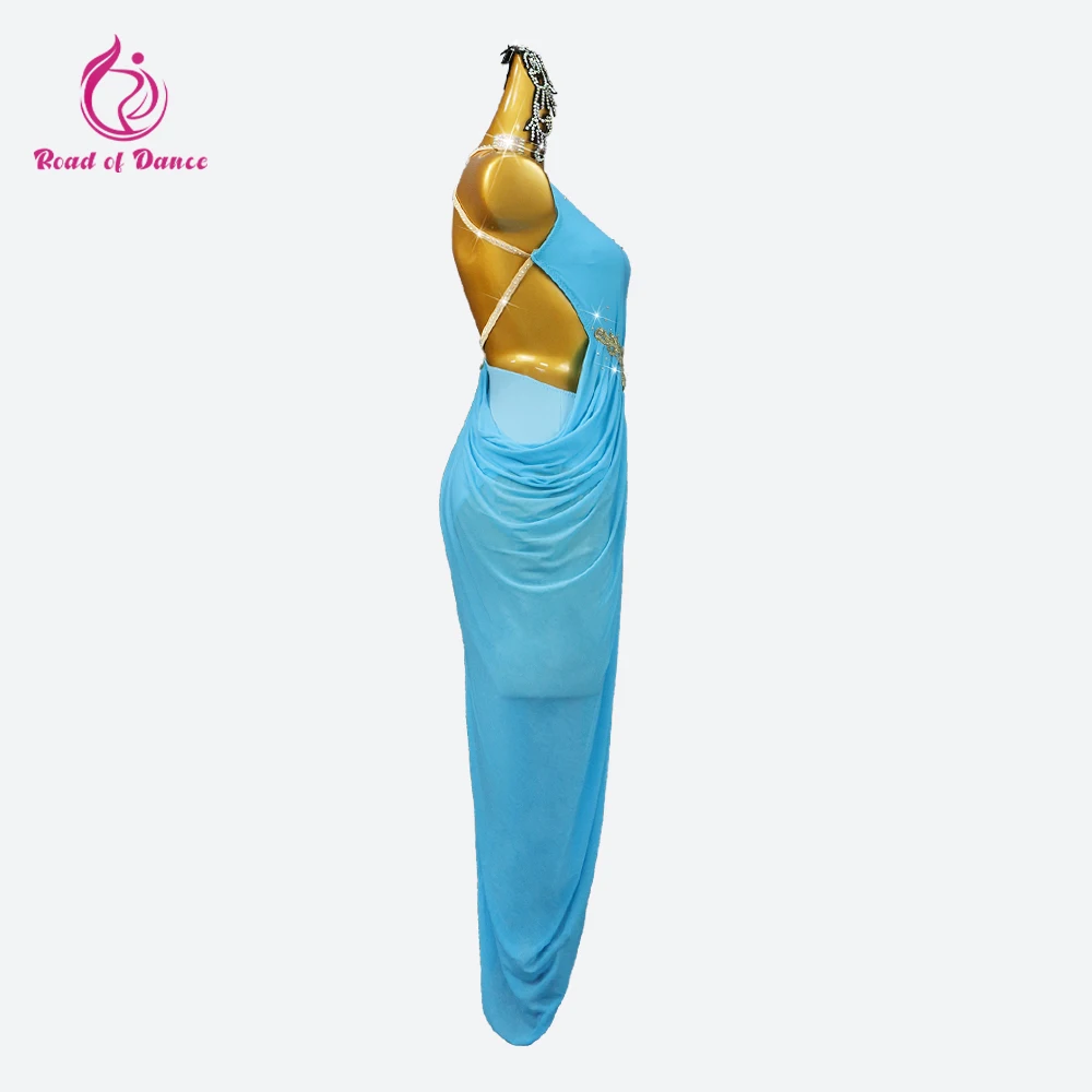 Robe de danse latine pour femmes, Costume de soirée Midi pour filles, vêtements de fête, Long, Sexy, compétition, vêtements de bal élégants pour adultes, 2025