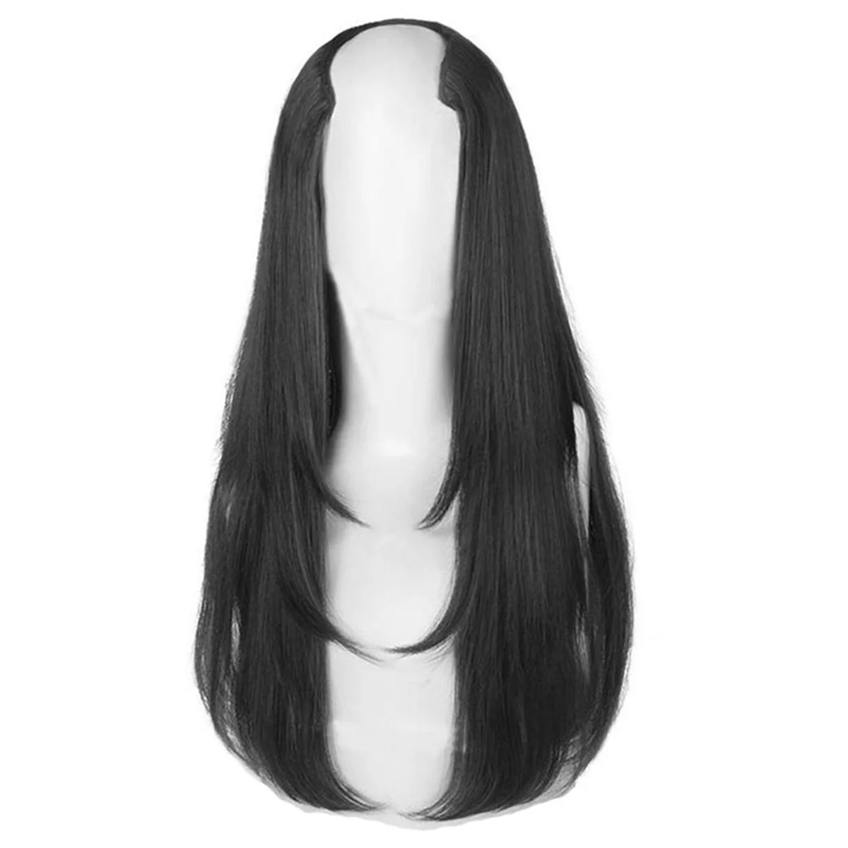 

Black Synthetic Women'S StYL (Location: CN)ing Long Hair Extra Long Hair Synthetic Wigs Layered Extensions Head Increase Hair