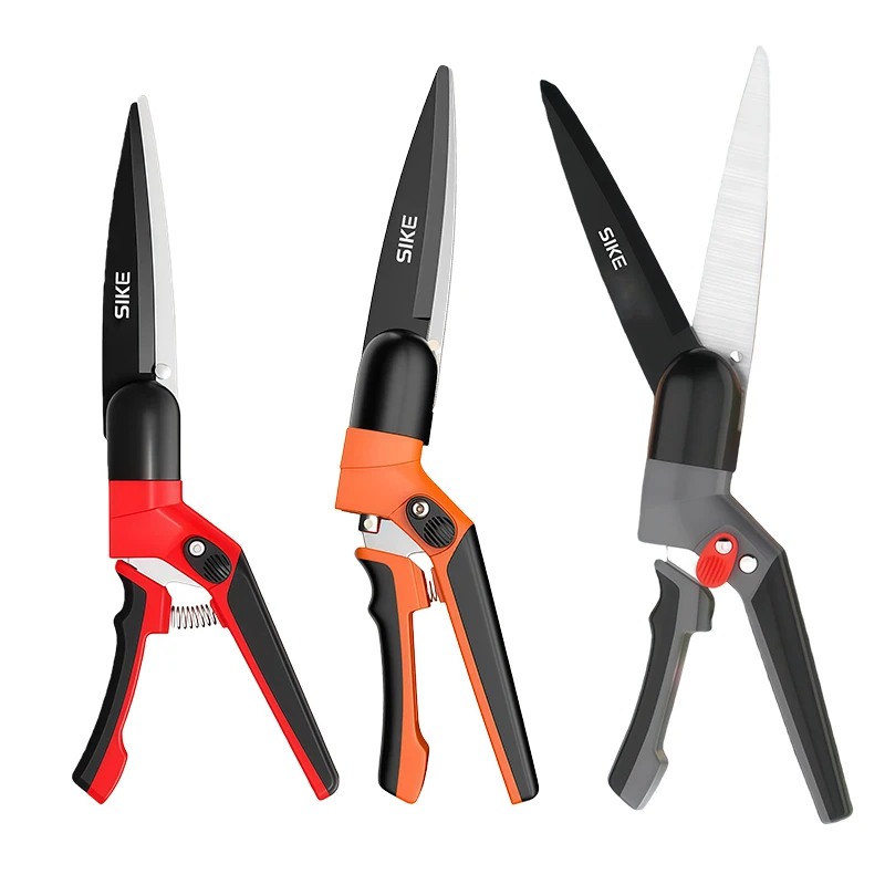 Garden Pruning Shears SK5 Steel Coated Blade Professional Hedge Scissors Lawn Edger with Carry Bag