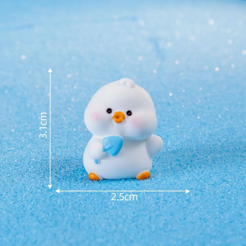 

Kids Gift Cute Mini Duck Figurines Resin Crafts DIY Duck Figurines Miniature Cartoon Micro Landscape Decoration Summer Beach