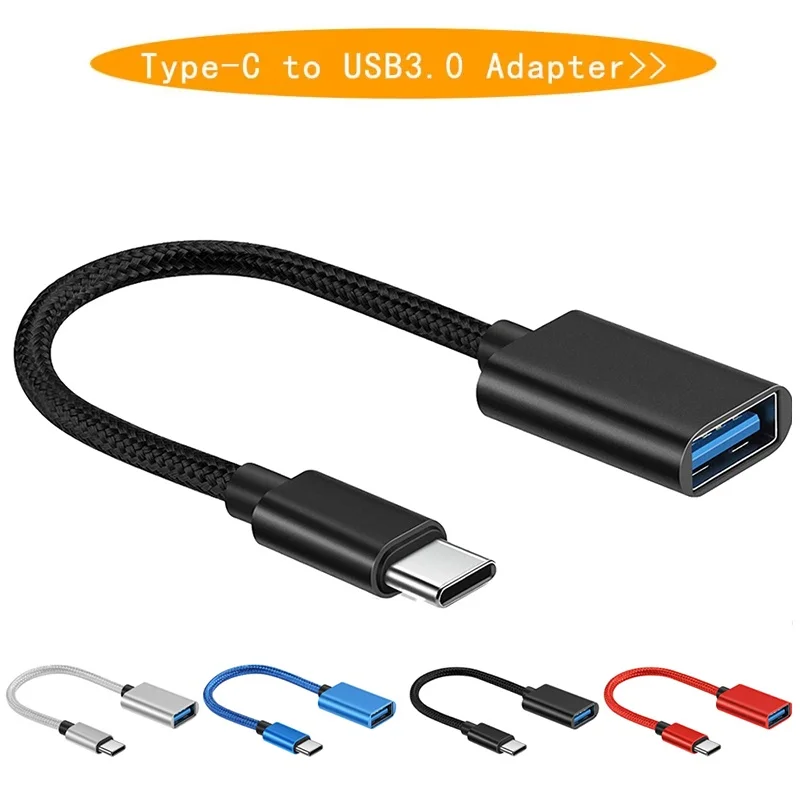OTG Type C Adapter Type C to USB Extension Data Cable Type C Male to USB Female Cable Adapter For Macbook iPhone Xiaomi Huawei