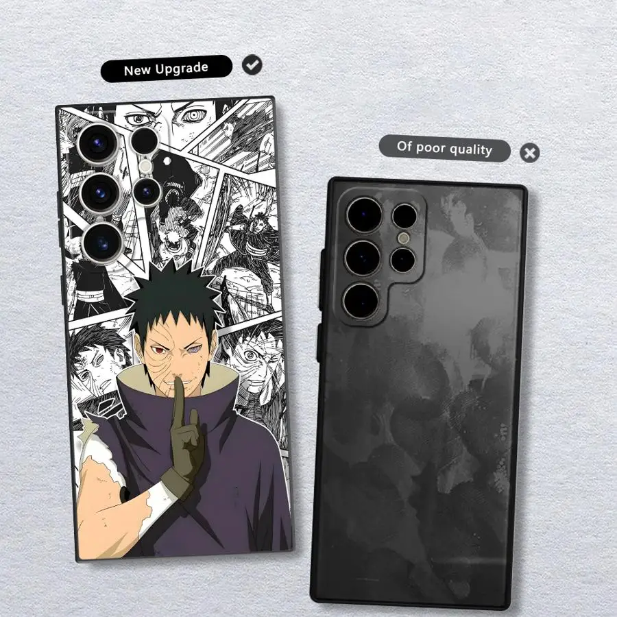 Black Soft Phone Cover Case for Samsung Galaxy S25 Edge S21 FE S20 S24 Plus S23 Ultra Cartoon Cool Kakashi