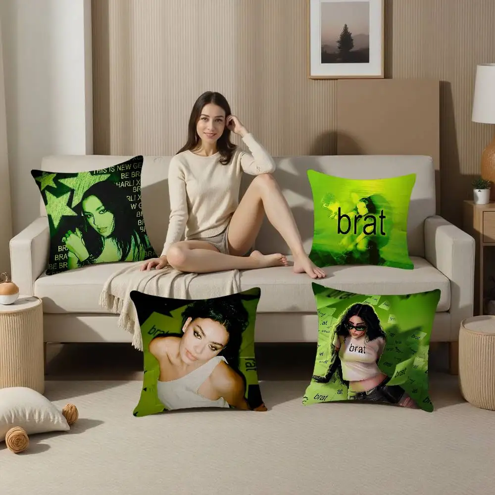 European and American Charli XCX Cushion Cover Polyester Sofa Cushions Decorative Throw Pillows Home Decoration Pillowcover
