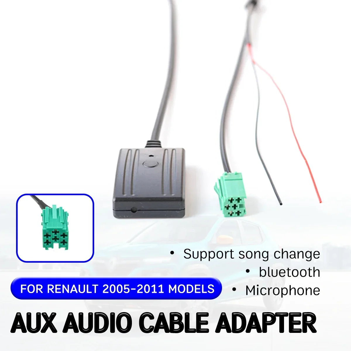 

bluetooth Aux Receiver Cable Adapter Hands-free Hifi Aux Head Unit Interface for Renault Clio,Kangoo,Megane 2005-2011