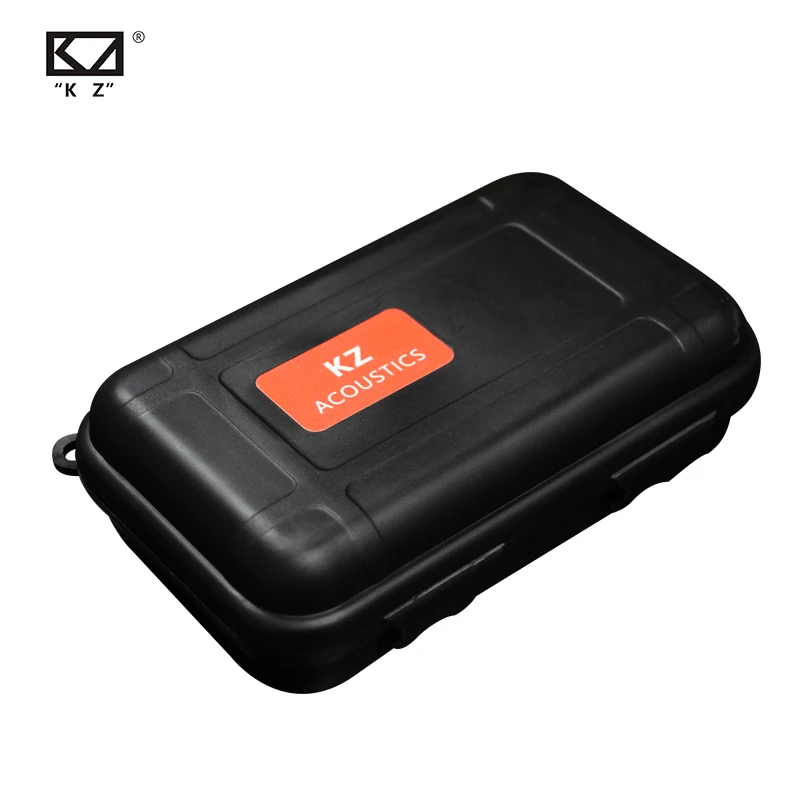 KZ Square Case High End In Ear Earphones Case Bag PU Zipper Storage Box Black Portable Hold Storage Box Original HiFi Headphones