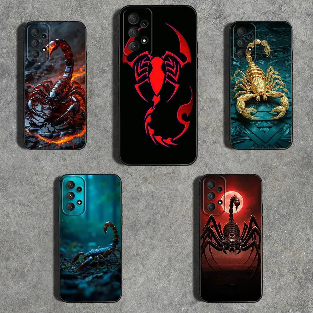

Art S-Scorpion-E AnimalS Phone Case For Samsung Galaxy A73,31,32,72,41,53,52,71,22,5G,Note,J7,8,9 Soft Black Cover