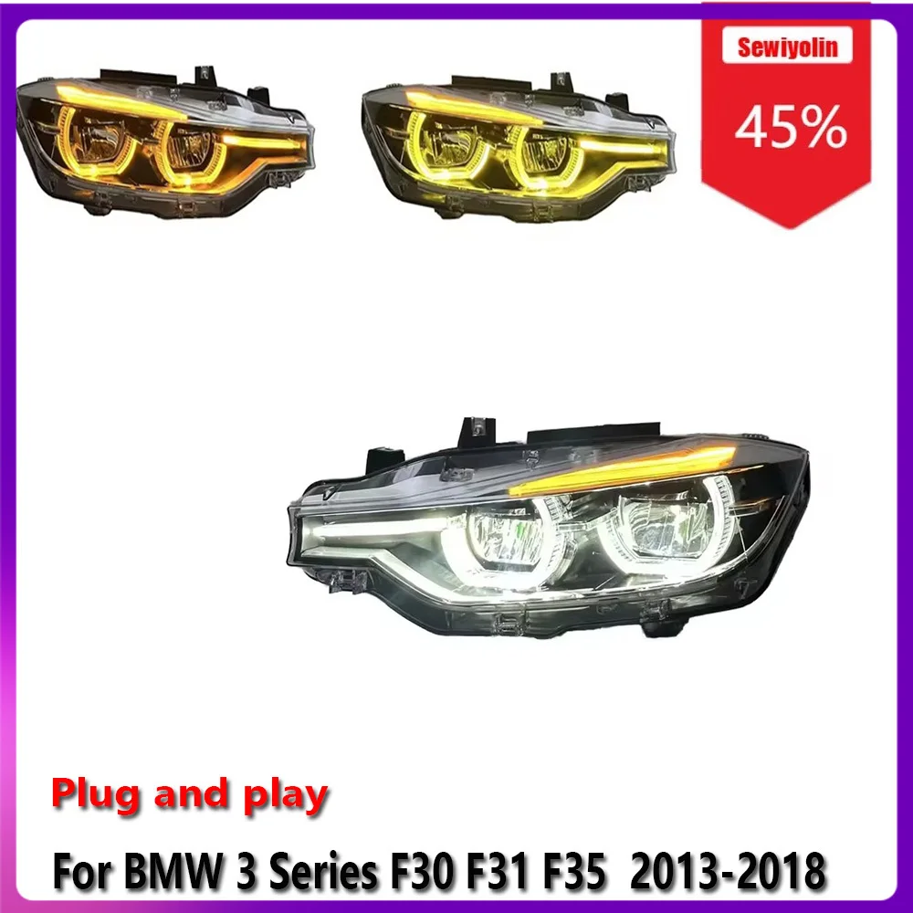 

Car LED Headlight For BMW 3 Series F30 F31 F35 2013-2018 Yellow White Amber DRL Fog Turn Signal Lamp Plug And Play