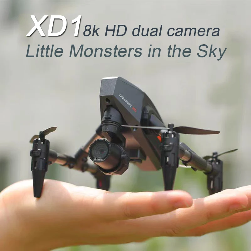 XD1 Small Drone Aluminium 8k Aerial  Camera 4K Video Optical Flow Fixed Height Quadcopter 360° Flip RC Dron for Kids Toys Boy