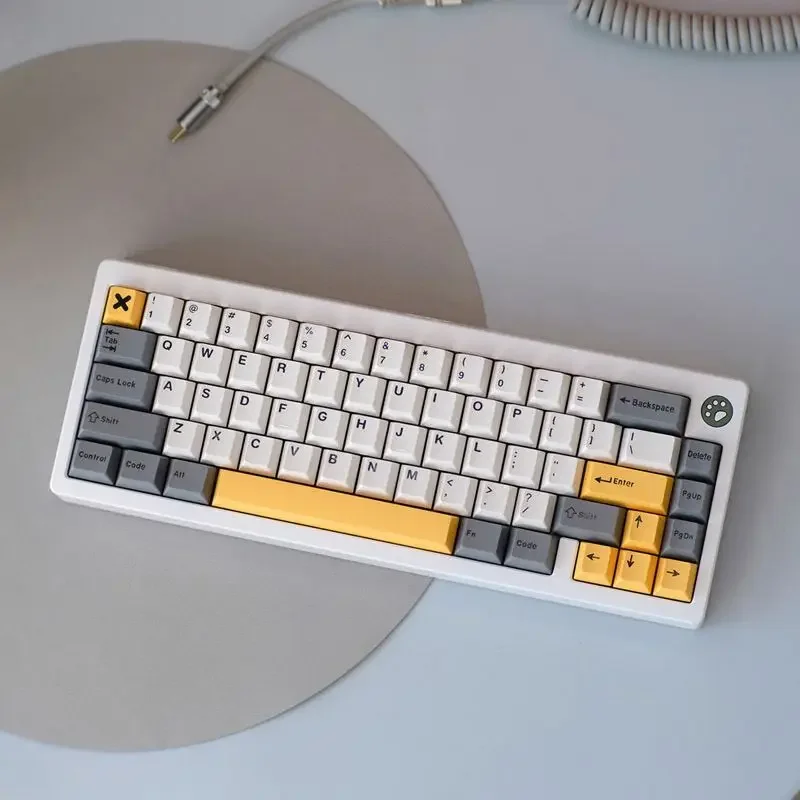 

Aifei GMK Heavy Industry Keycaps with ABS Bicolor Dye Gaming For Mechanical Keyboard Grey