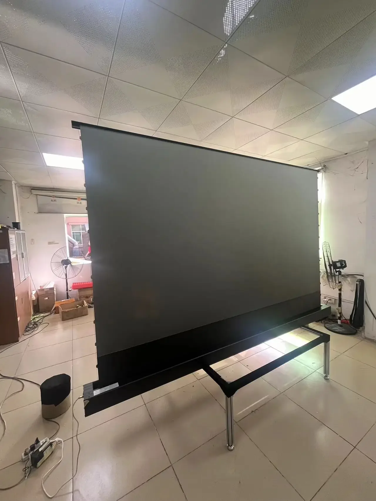 120 inch Electric Motorized Floor Rising Tab Tension Pull up Projector Screen