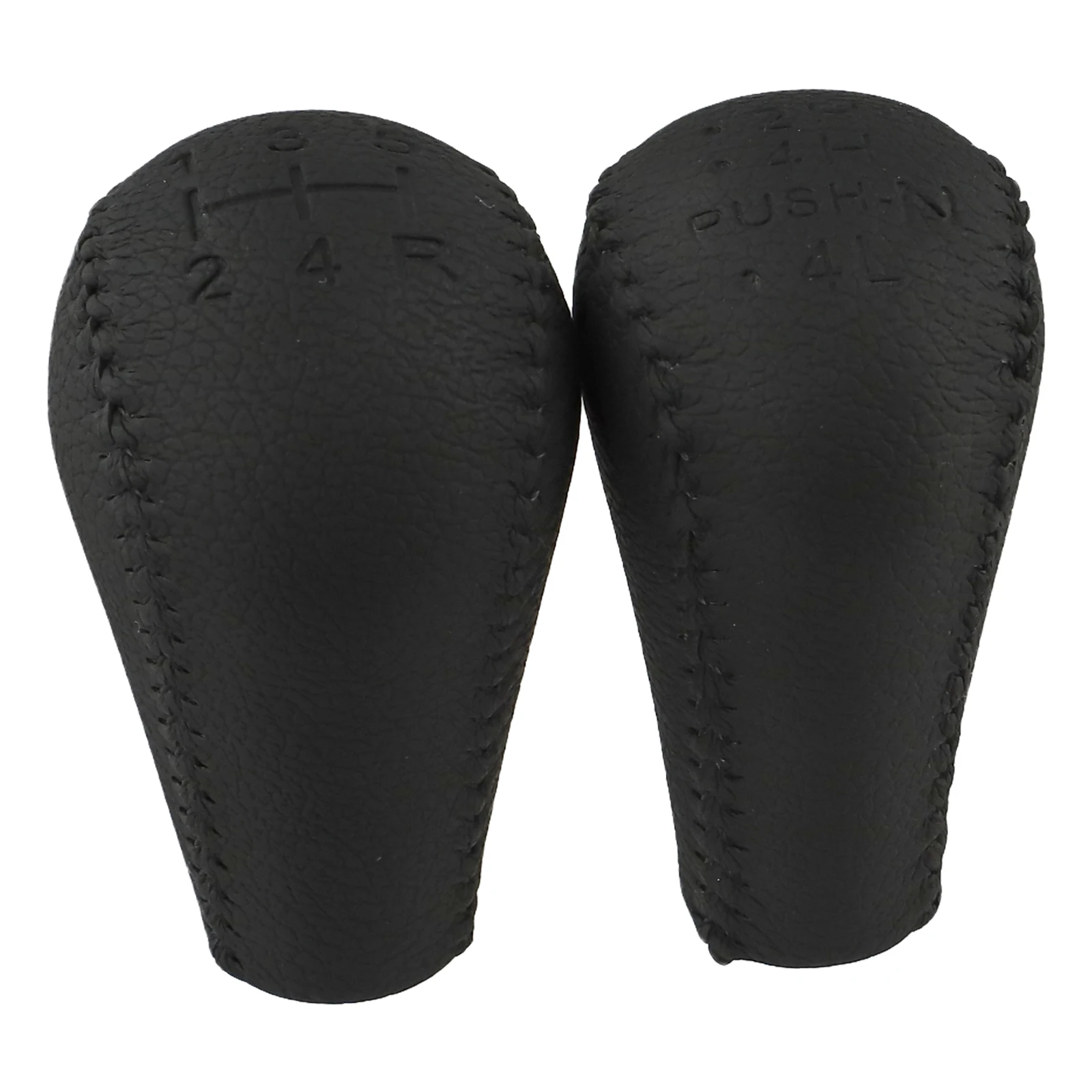 Set of Leather Gear Shift Knobs for Nissan Patrol GU Y61 Y62 Includes Transfer Case Knob with OEM Compatibility