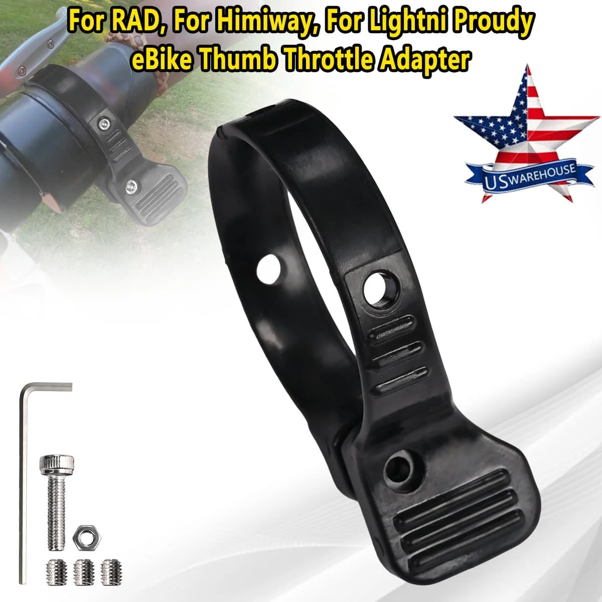 Motorcycles Thumb Throttle Adapter Conversion For RAD Runner 2020 Himiway Lightni Proudy eBike Thumb Throttle Adapter PETG+ABS