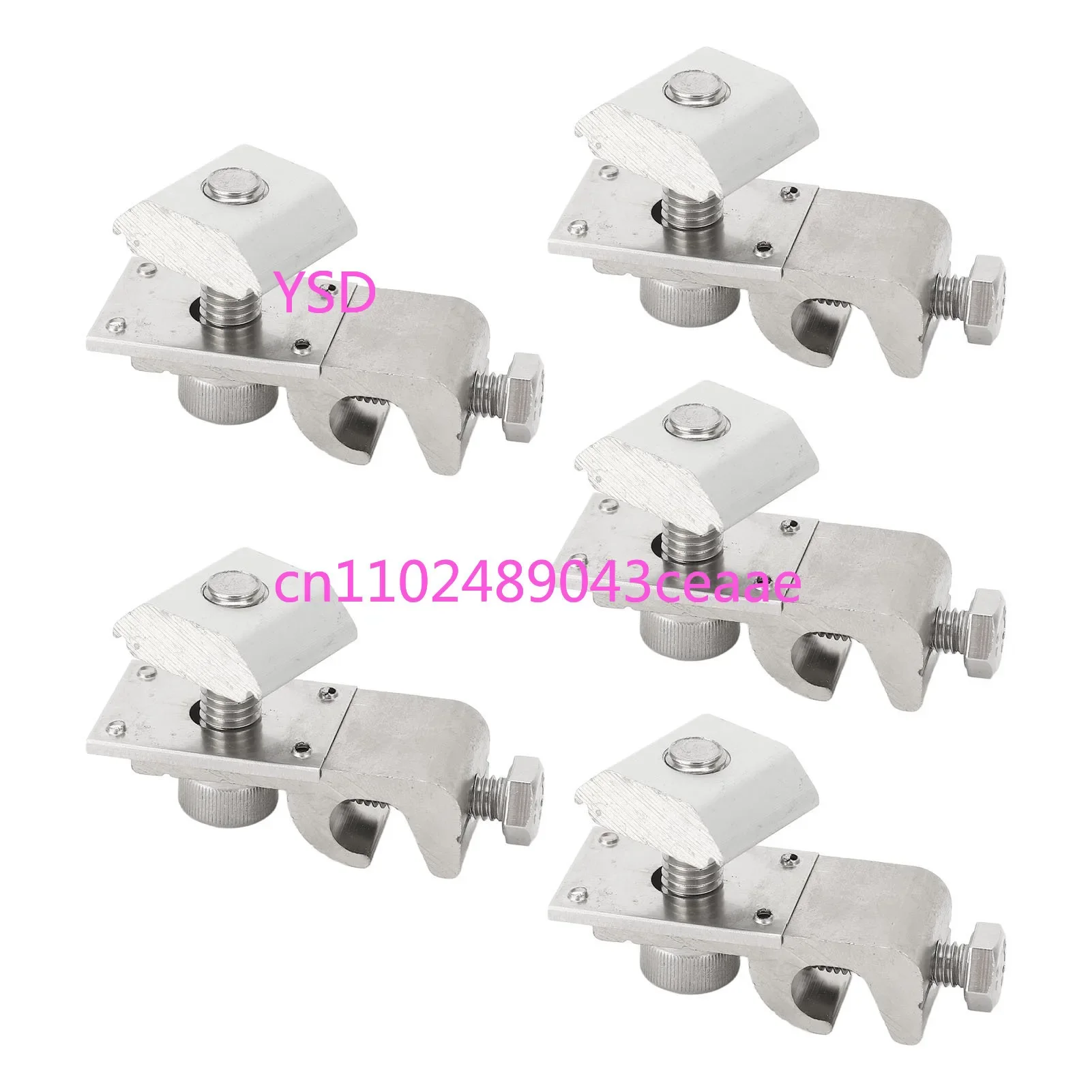 

5Pcs Solar Panel Grounding Lugs Metal Clips Cable Clamps Bracket Earth Clip for PV Mounting System