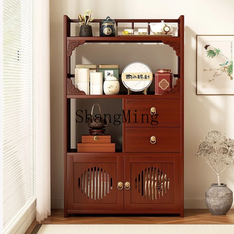

ZYYHome Storage Rack Tea Room Bogu Ornament Rack Multi functional Tea Set Storage Cabinet