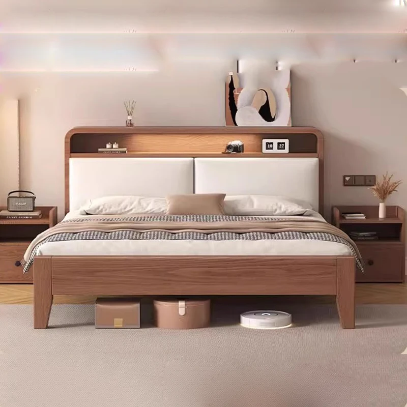 

Wooden Beauty Bedroom Bed Design European Floor Storage Space Saving Bed Double Children Frame Camas De Casal Unique Furniture