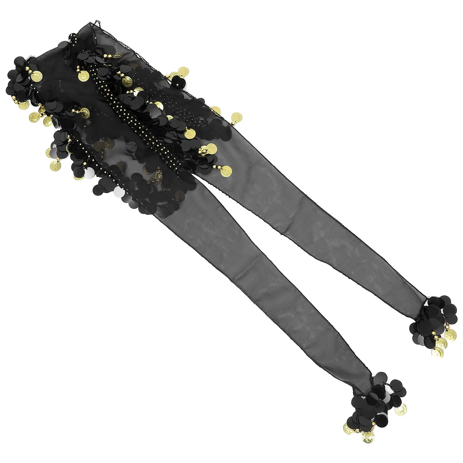 

Sparkling Sequins Belly Skirt Adjustable For Dance Practice Party Halloween Masquerade Costume Accessory Dance Skirts For