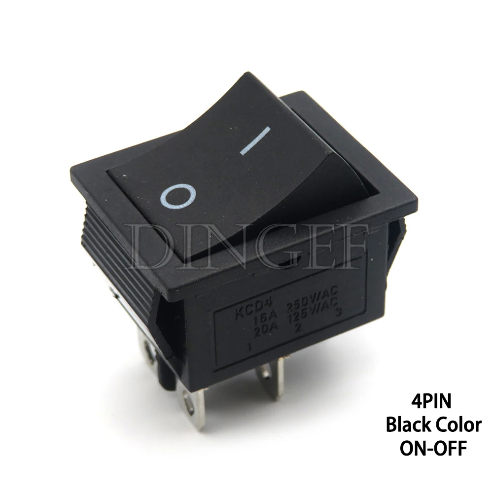 1PCS/lot KCD4 Rocker Switch ON-OFF 2 Position 4P 6P Power Switch 3 Position 16A 250VAC/20A 125VAC Ship type switch