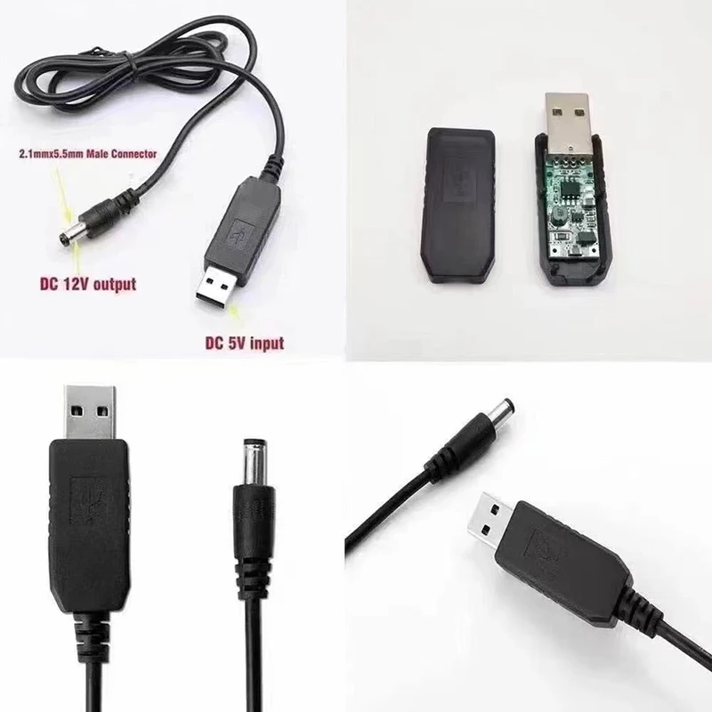 USB To DC Power Cable 5V To 12V Boost Converter 8 Adapters USB To DC Jack Charging Cable For Wifi Router Mini Fan Speaker