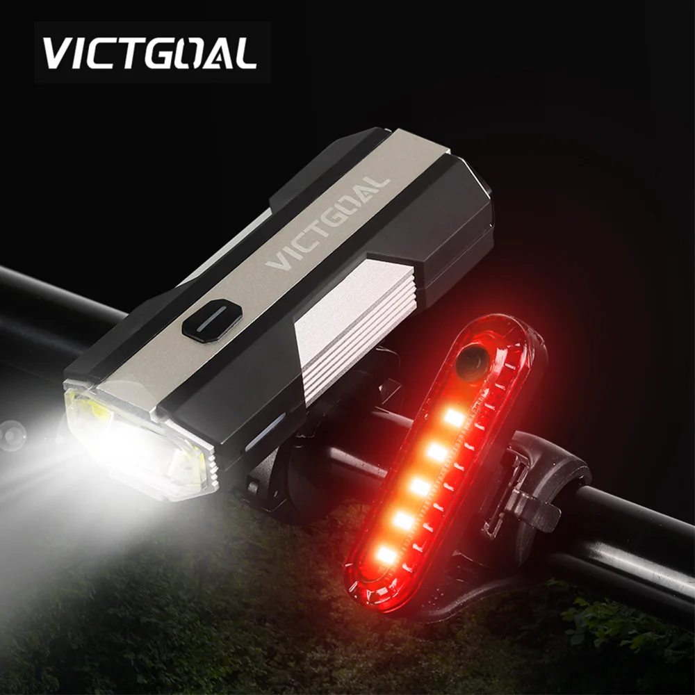 

VICTGOAL Bicycle Light USB LED Front Rear Lights Flashlight Ultra-Bright Headlight Taillight MTB Road Bike Night Cycling Lamps