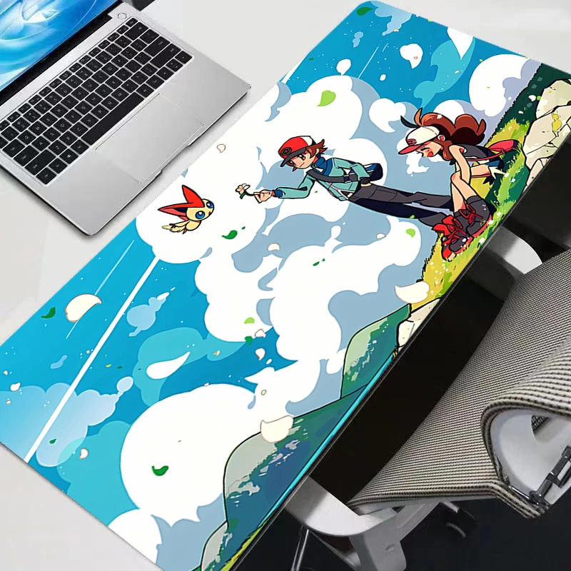 Pokemon Pikachu 90x40cm XXL Rubber Large PC Mousepad Gamer durable Gaming Mouse Pads Desk Keyboard Mat Computer Laptop Mat