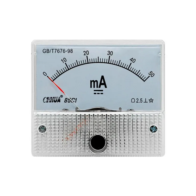 85C1 DC Milliampere Pointer Meter 1mA 5mA 10mA 20mA 30mA 50mA 100mA 150mA 200mA 300mA 500mA 1000mA Panel Meter Ammeter