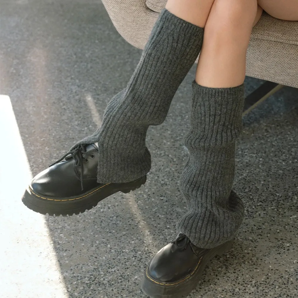 

Мягкие вязаные гетры из смесовой шерсти для женщин в стиле Y2K, свободные носки для весенне-осенних образов