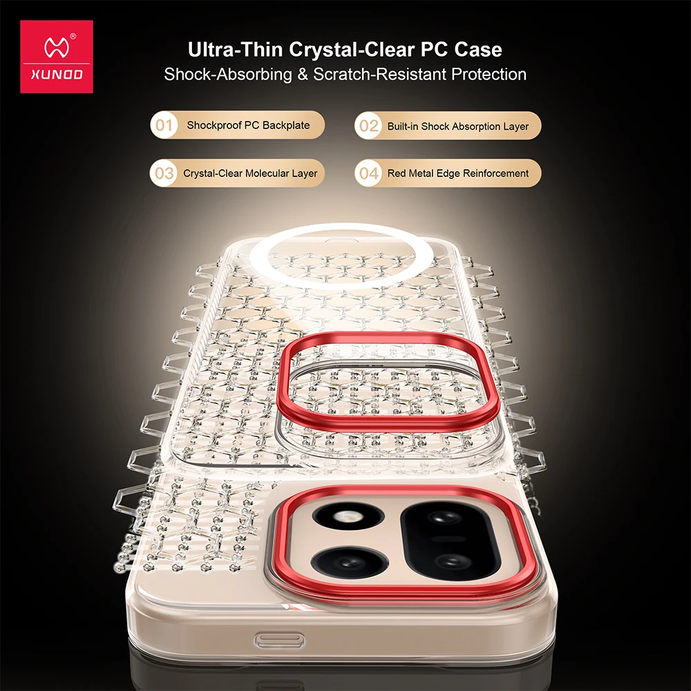 Etui XUNDD do OnePlus 15, przezroczyste, ultracienkie, PC, odporne na uderzenia, kryształowo czyste, odporne na zarysowania, na One Plus 15 — zdjęcie produktu 5