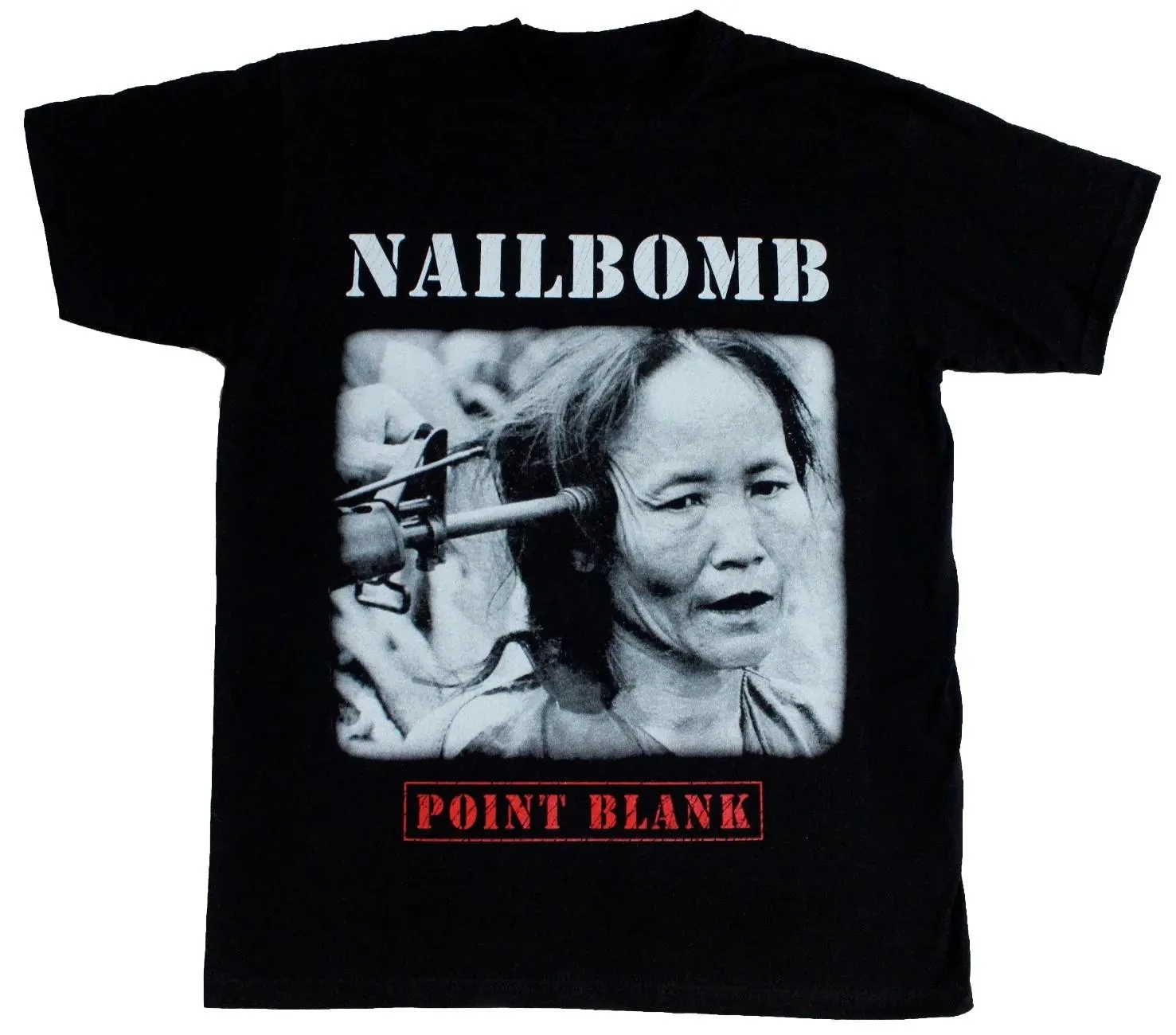 

NAILBOMB POINT BLANK'94 Rock New Black Short-sleeved Printed Streetwear T-shirt for Men and Women