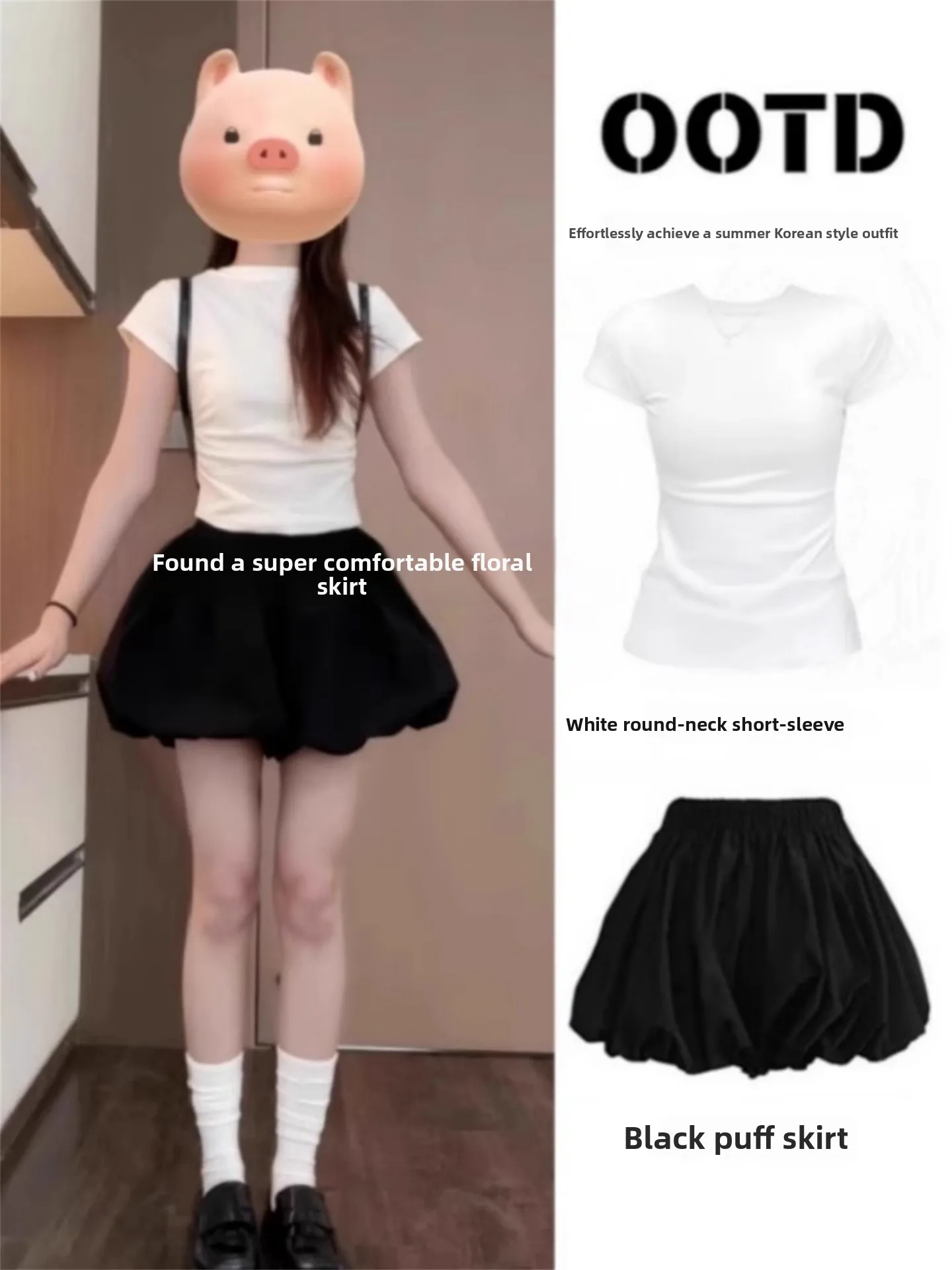 

plus Size Women's round Neck Short Sleeve T-Shirt Skirt Set Spring Bloom Fluffy Pants Skirt Two Piece Set Fashionable Women's...