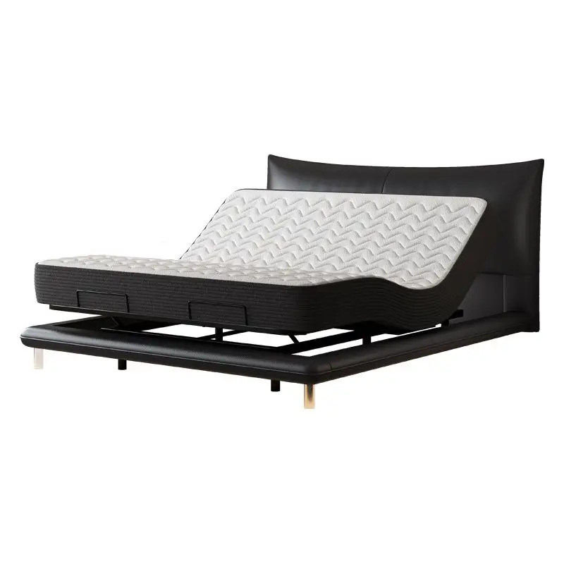 

Remote control suspended leather bed