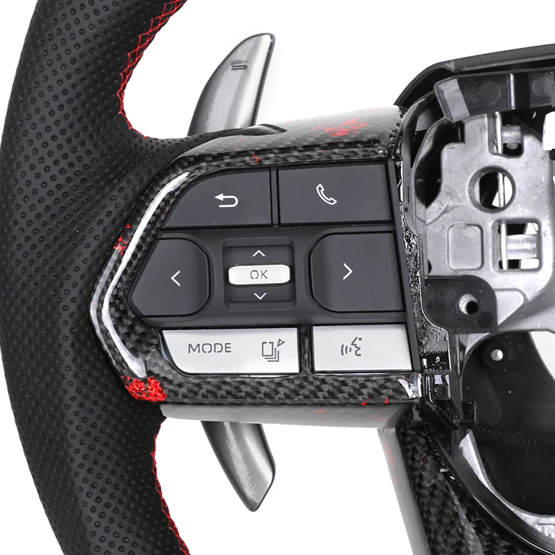Sports Style Carbon Steel Steering Wheel for Land Cruiser 200 and Prado Leather Material Fit for Toyota Land Cruise