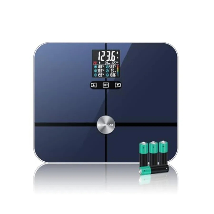 

Body Fat Scale Scale with Bmi Body Fat Muscle Mass Digital Bathroom Scale Body Composition Monitor 14.2" Big Platform No Need M