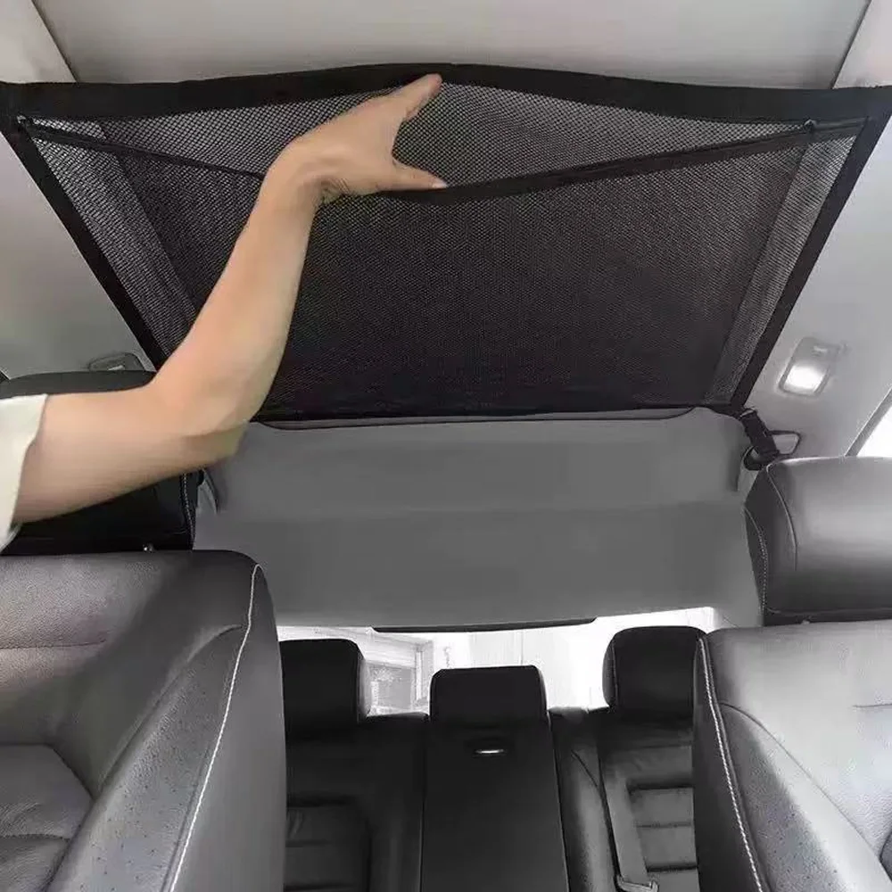 Car Ceiling Cargo Net Pocket for SUV, Truck, and Road Trips description 2