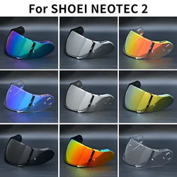 Full Face Helmet Visor Lens Case for Neotec 2 CNS-3 For Shoei Neotec 2 II Anti Fog Silver  Red Visor Day and Night Universal Use