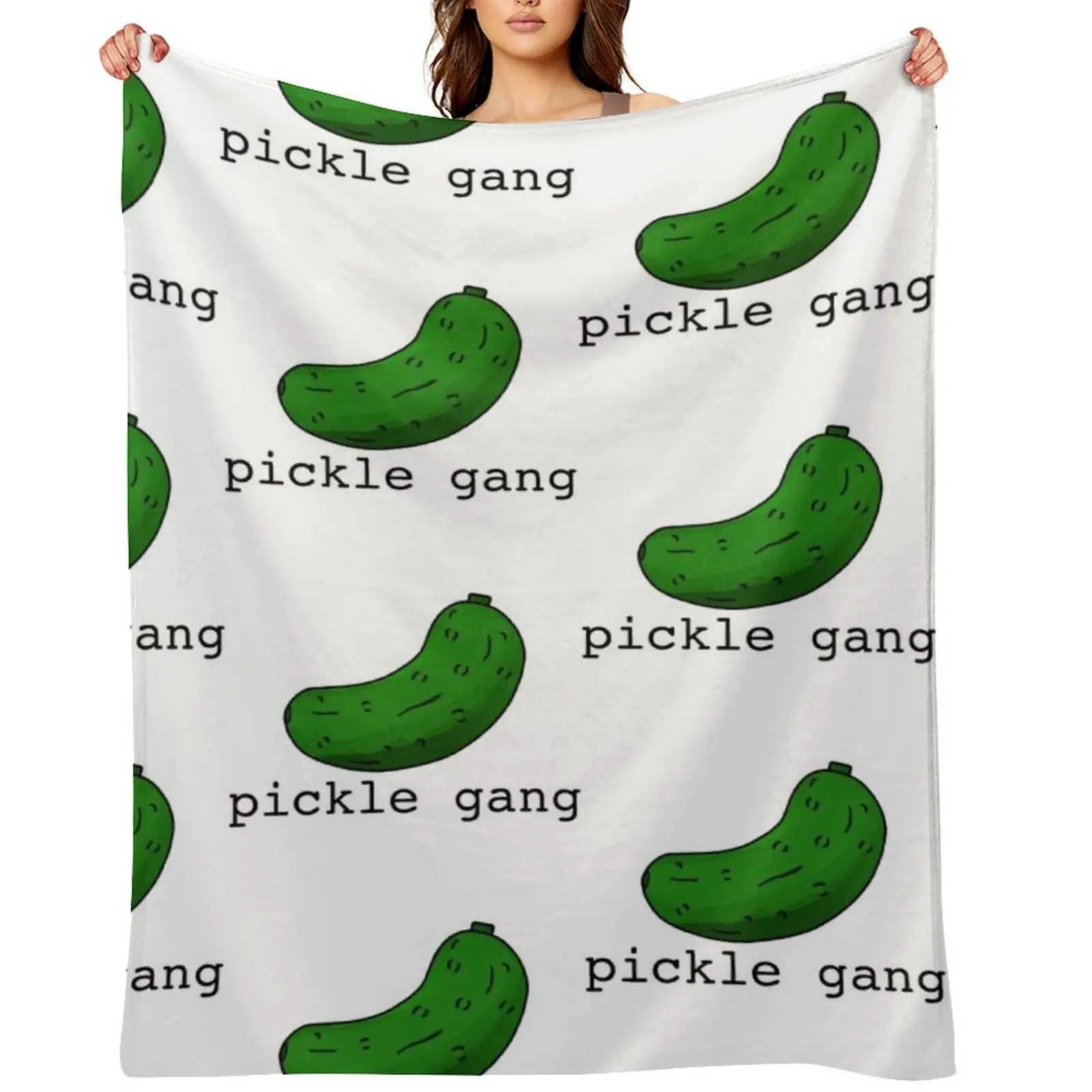 

pickle gang Throw Blanket for sofa Bed linens anime Plaid Blankets