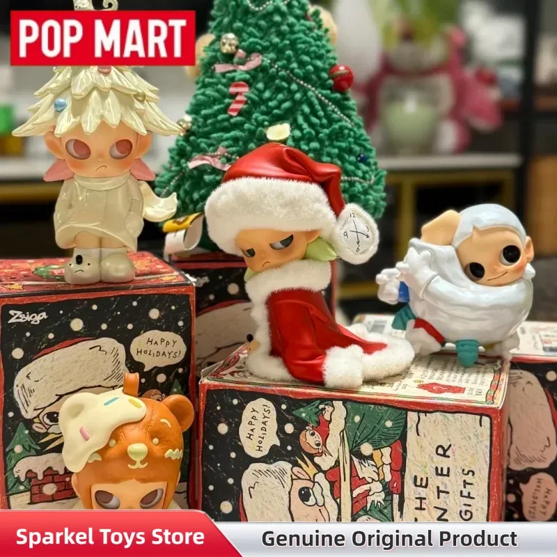

Оригинальная фигурка POPMART Zsiga из серии «Зима подарков», коллекционная модель для декора дома и рабочего стола, игрушка-сюрприз в закрытой коробке