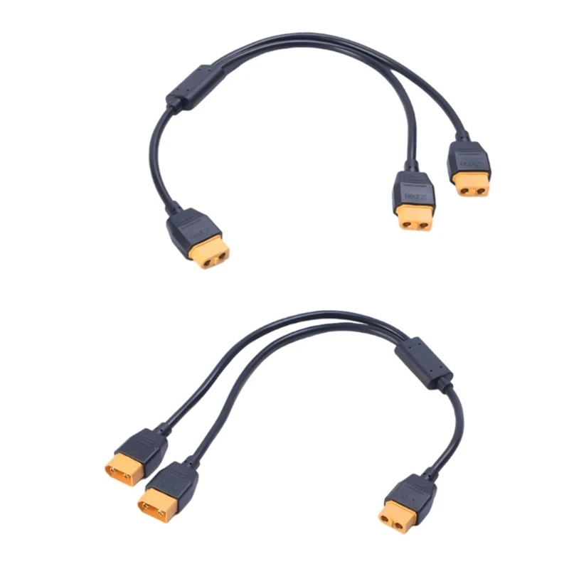 P5EA 60 Splitter Power Cable 30Cm 60 Female to Female/Male Y Splitter Cord for Remote Battery Wiring and Compactes Electronics
